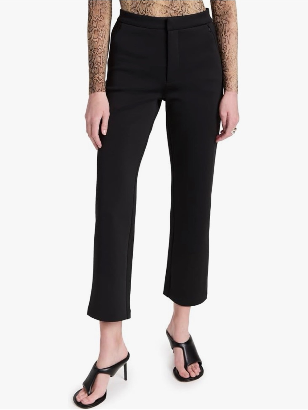 NEW Good American Women’s Scuba Cropped Trousers Size 6